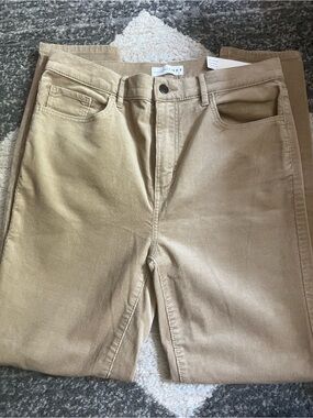 LOFT Women’s Beige Straight-Leg “The Skinny” corduroy pants